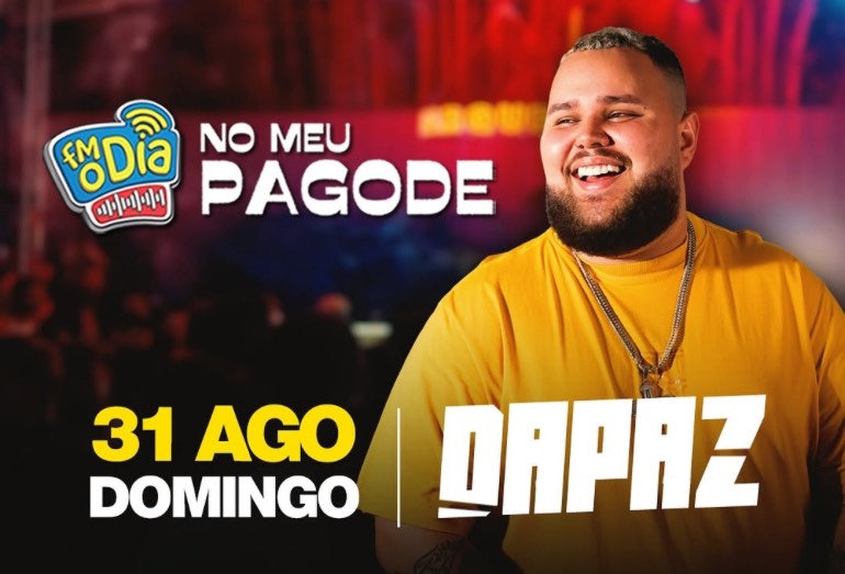 FM O Dia No Meu Pagode terá transmissão do show do cantor DaPaz
