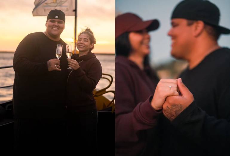 Duzão, do Menos é Mais, pede namorada em casamento: “Desbloqueamos a fase noivos”