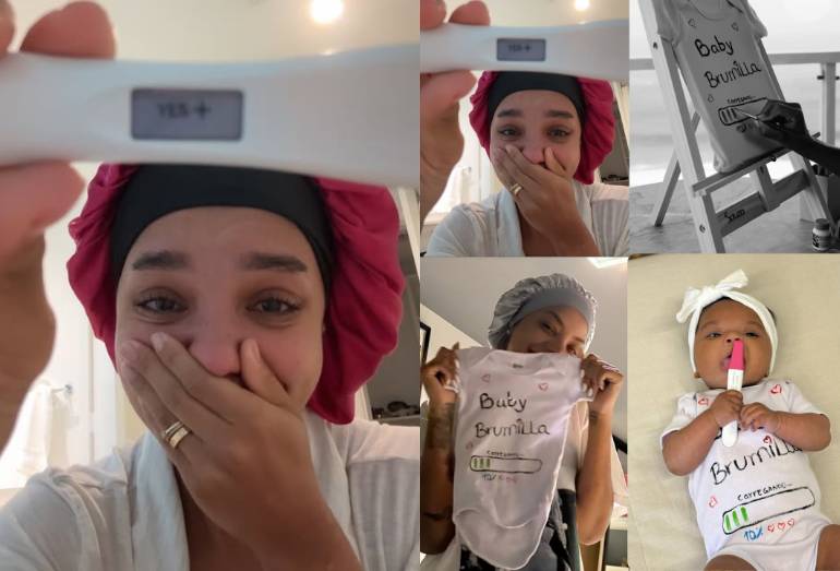 Brunna Gonçalves comemora 1 ano da descoberta da gravidez de Zuri, sua filha com Ludmilla: “Nossa melhor versão”
