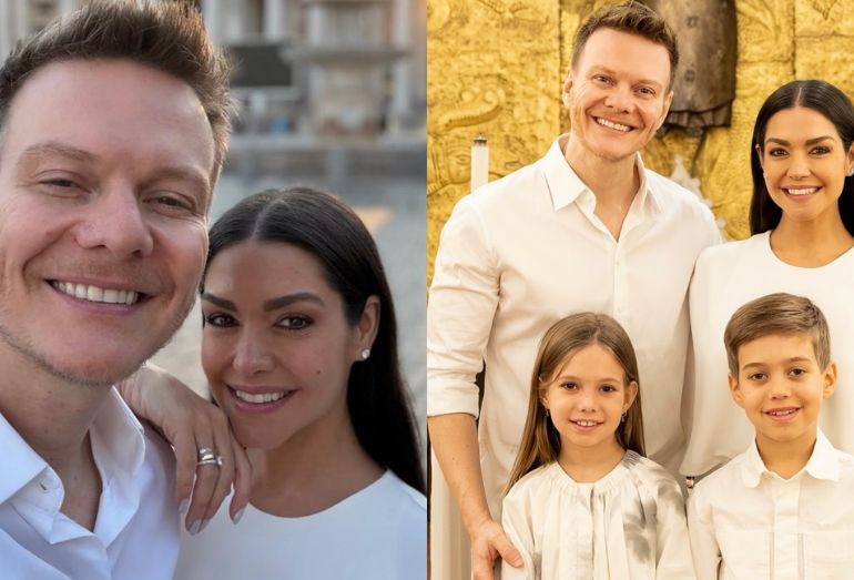 Thais Fersoza e Michel Teló celebram 11 anos de casamento com missa no Vaticano