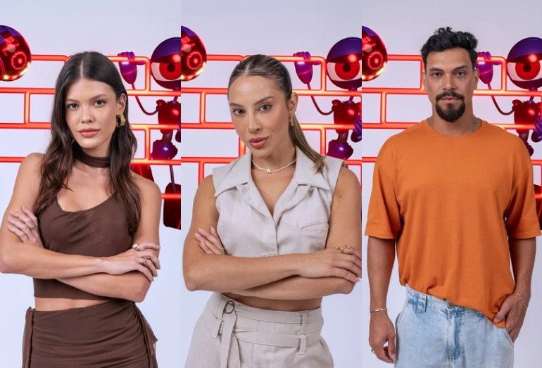 BBB 25: Vitória Strada, Renata e Vinicius estão no paredão