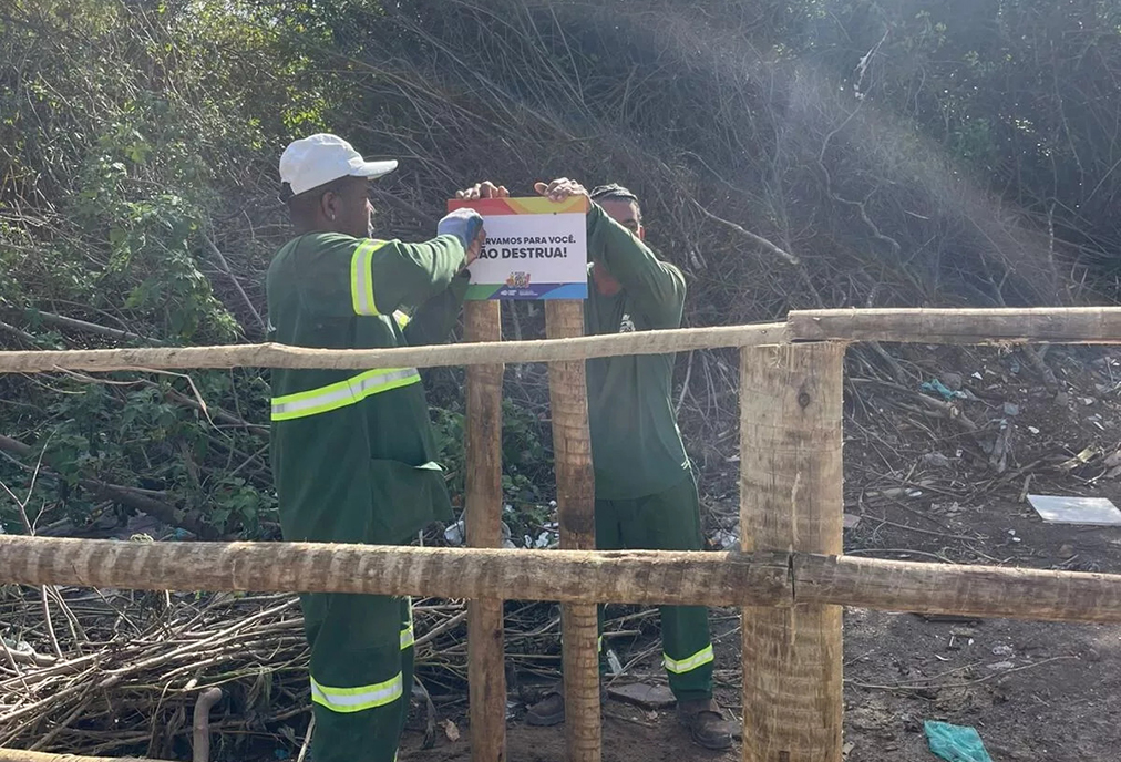 Prefeitura instala barreiras e sinalização no Parque Natural de Tamoios