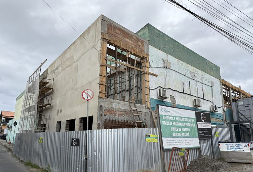 Obras de reforma do Hospital de Bacaxá, em Saquarema, seguem avançando