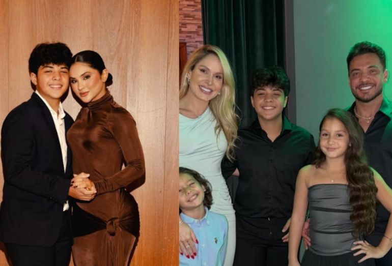 Mileide Mihaile e Wesley Safadão se reencontram na formatura do filho