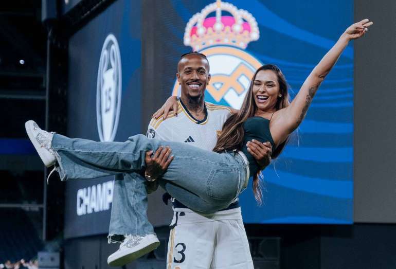 Assessoria de Militão confirma casamento do jogador com Tainá Castro, ex de Léo Pereira