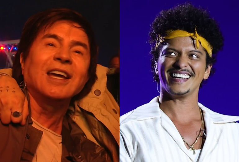 Com Xororó na plateia, banda de Bruno Mars repete “Evidências” em show no The Town