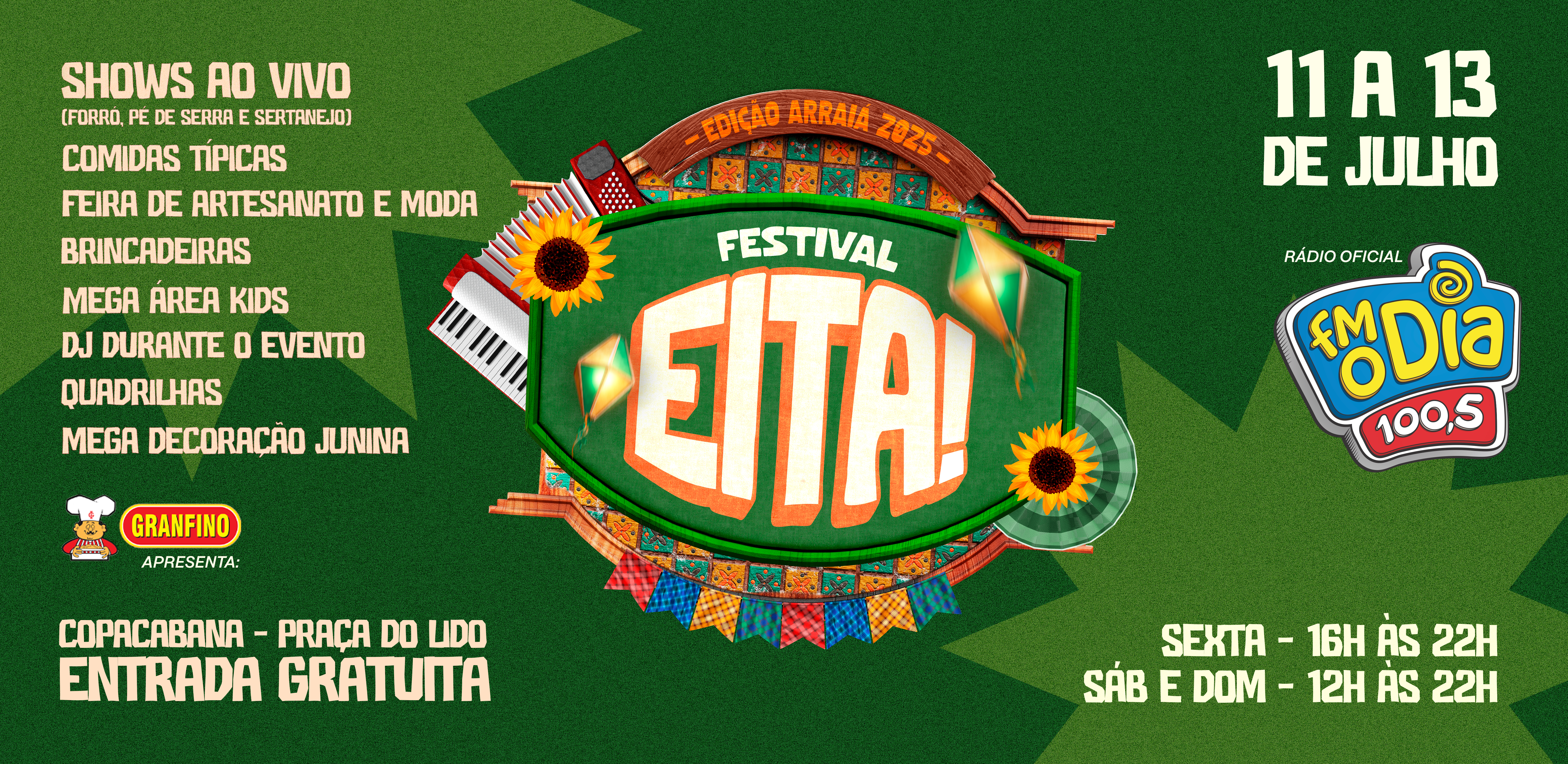 Festival Eita Edição Arraiá – Praça do Lido em Copacabana