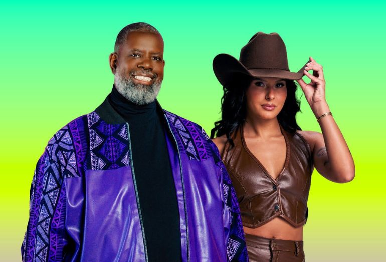 Péricles e Ana Castela sorridentes em foto de divulgação.
