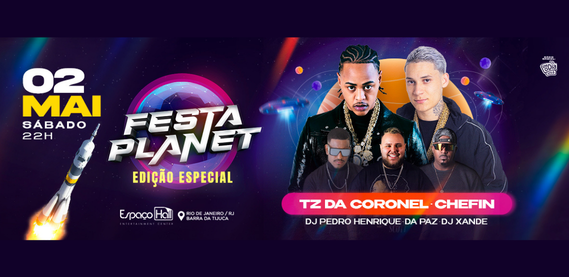 Festa Planet - Gamei, Dj Zullu e Bin - Espaço Hall